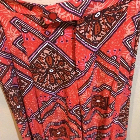 Anthropologie Floral Boho 70’s Styling Extra Wide Leg Pant Zip Front- Size 4 - Picture 10 of 10